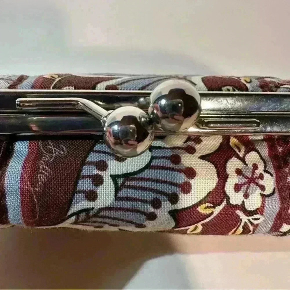 Vera Bradley State Blooms Cosmetic Makeup Bag Case Retired Kisslock - Picture 10 of 11